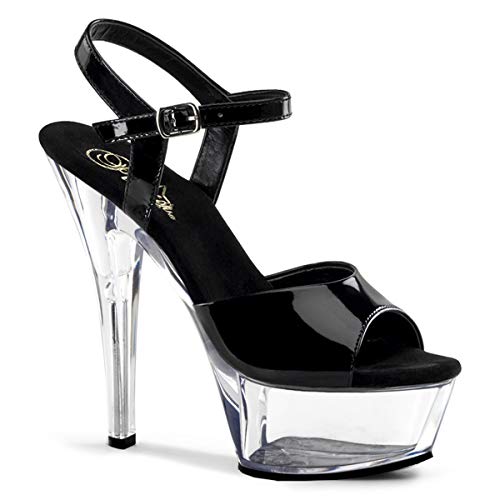 Pleaser KISS-209 Damen Sandalen, Schwarz (Blk pat/CLR), EU 41 (UK 8) (US 11) von Pleaser
