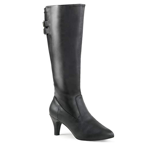 Pleaser Pink Label Damen Div2018/Bpu Stiefel, Schwarz (Schwarz Kunstleder), 45.5 EU von Pleaser