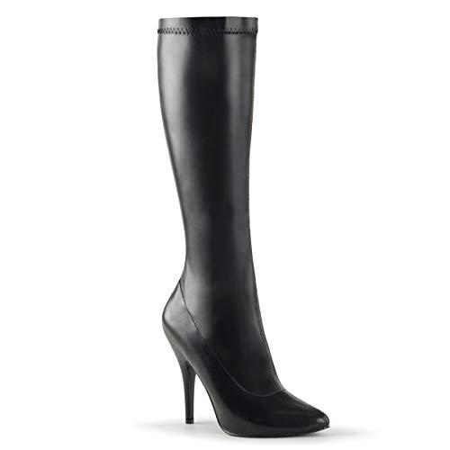 Pleaser SEDUCE-2000 Damen Stiefel, PU Schwarz, EU 40 (US 10) von Pleaser