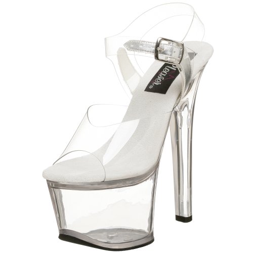 Pleaser SKY-308, Damen Plateau Sandalen, Transparent (Transparent (Clr/Clr)), 39 EU (6 Damen UK) von Pleaser