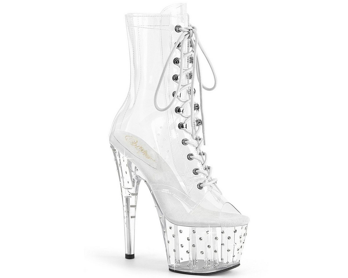 Pleaser STARDUST-1021C-7 Pleaser Damen High Heels Peep Toe Plateaustiefeletten High-Heel-Stiefel von Pleaser