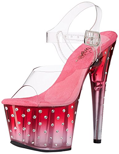 Pleaser Stardust 708T, Damen Sandalen, Transparent (Clr/Pink Clr), 38 EU von Pleaser