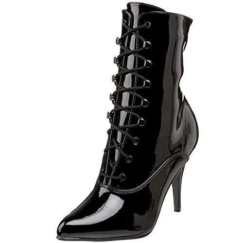 Pleaser VANITY-1020, Damen Halbschaft Stiefel, Schwarz (Blk Pat), EU 42 (UK 9) von Pleaser