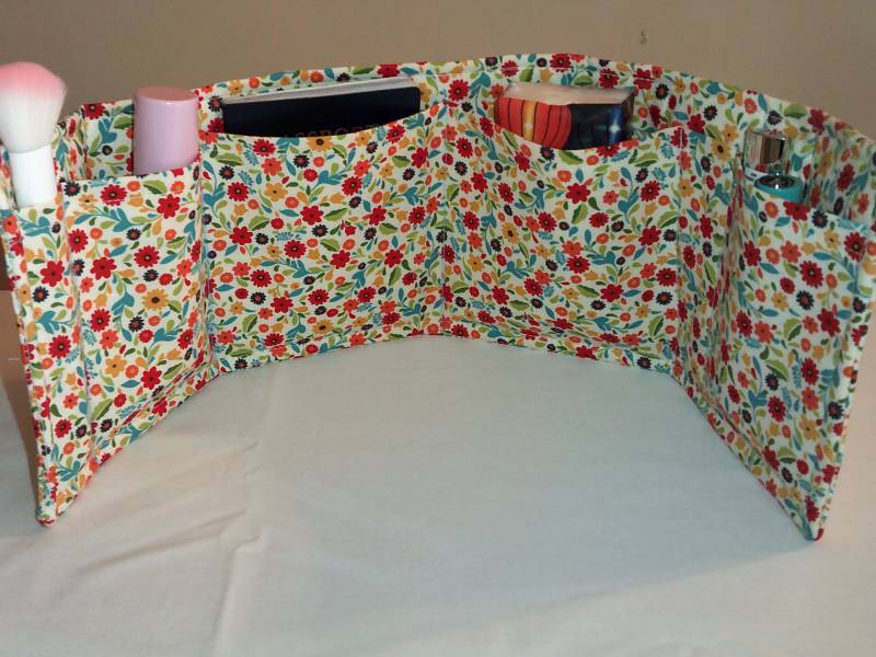 Kleine Rote Blaue Gelbe Blumen Design Purse Organizer Einsatz 19" Lang von Pleasingtodeye