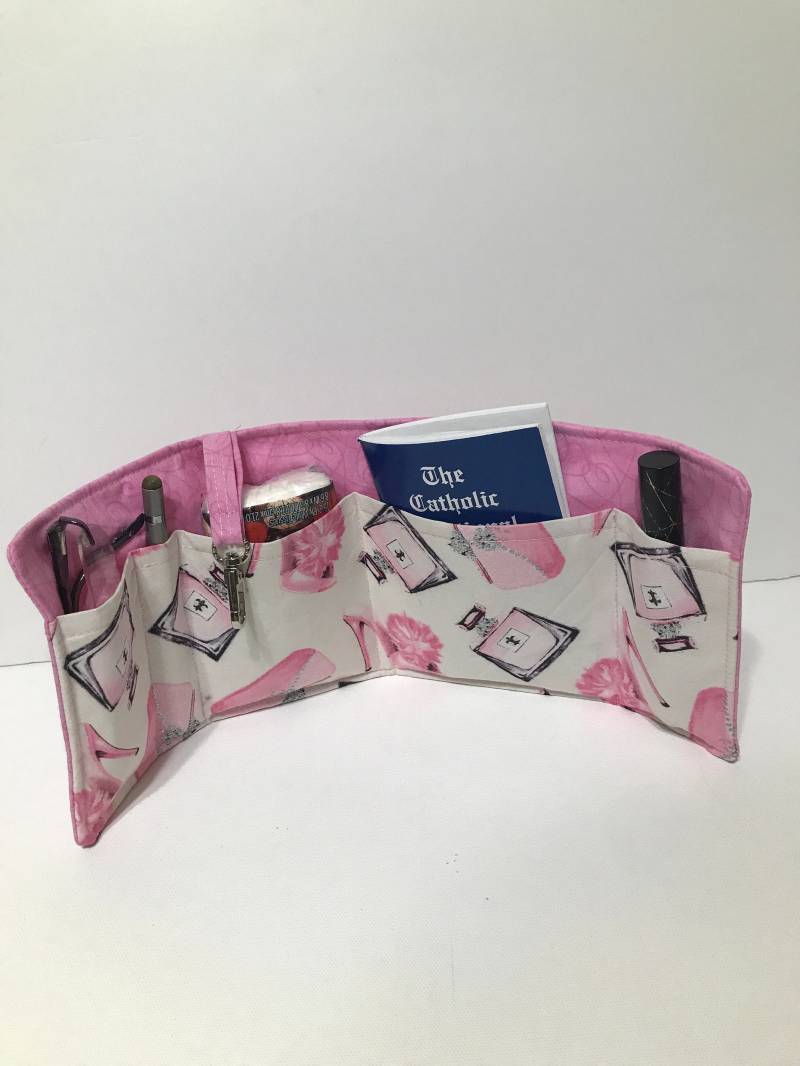 Portemonnaie Einsatz - Tascheneinsatz Pink Wirbel Fifth Ave Design Geldbeutel Organizer 14" Lang von Pleasingtodeye