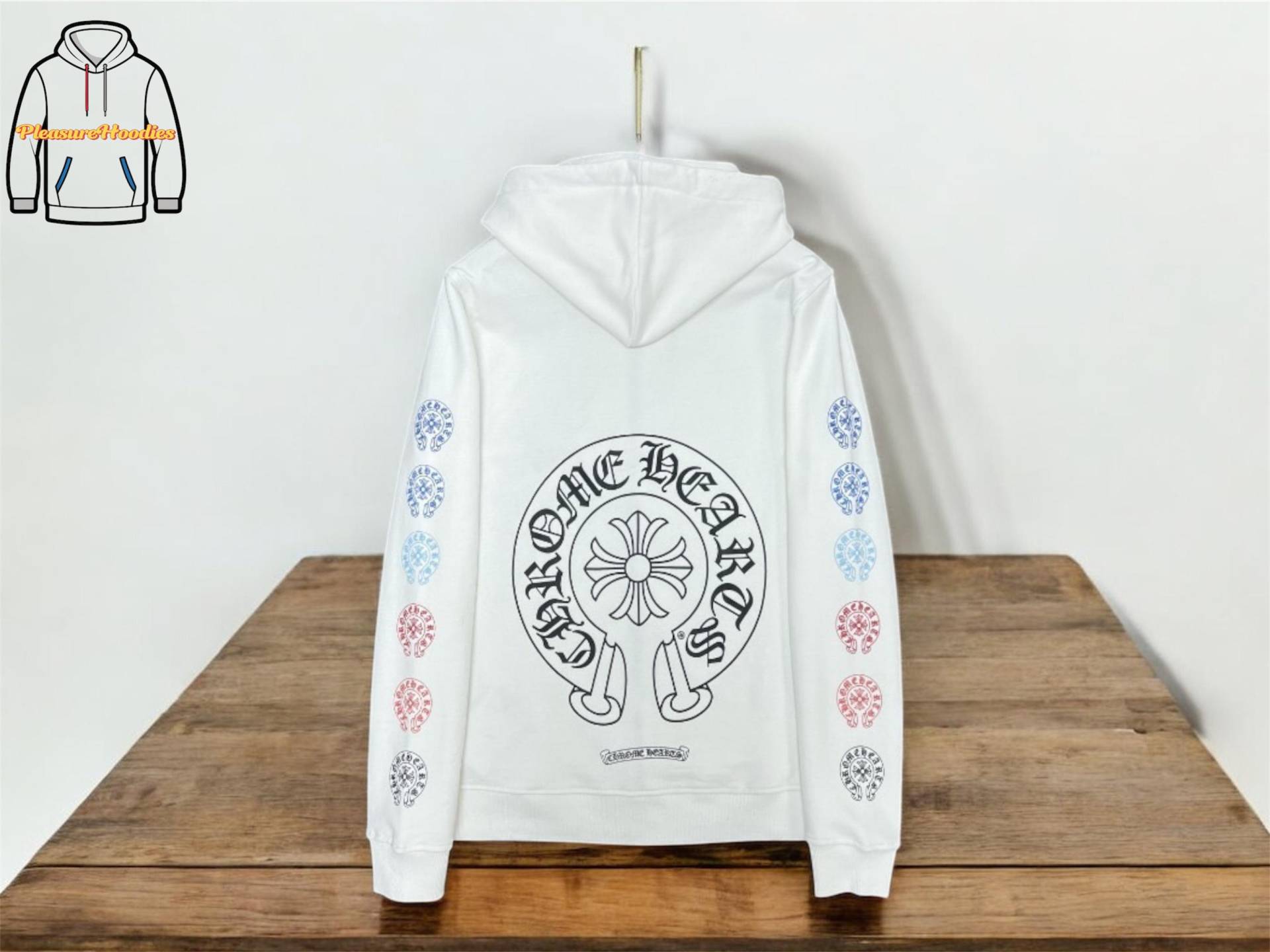Pleasure Hoodies - Weißer Vintage Zipper Up Hoodie von PleasureHoodies