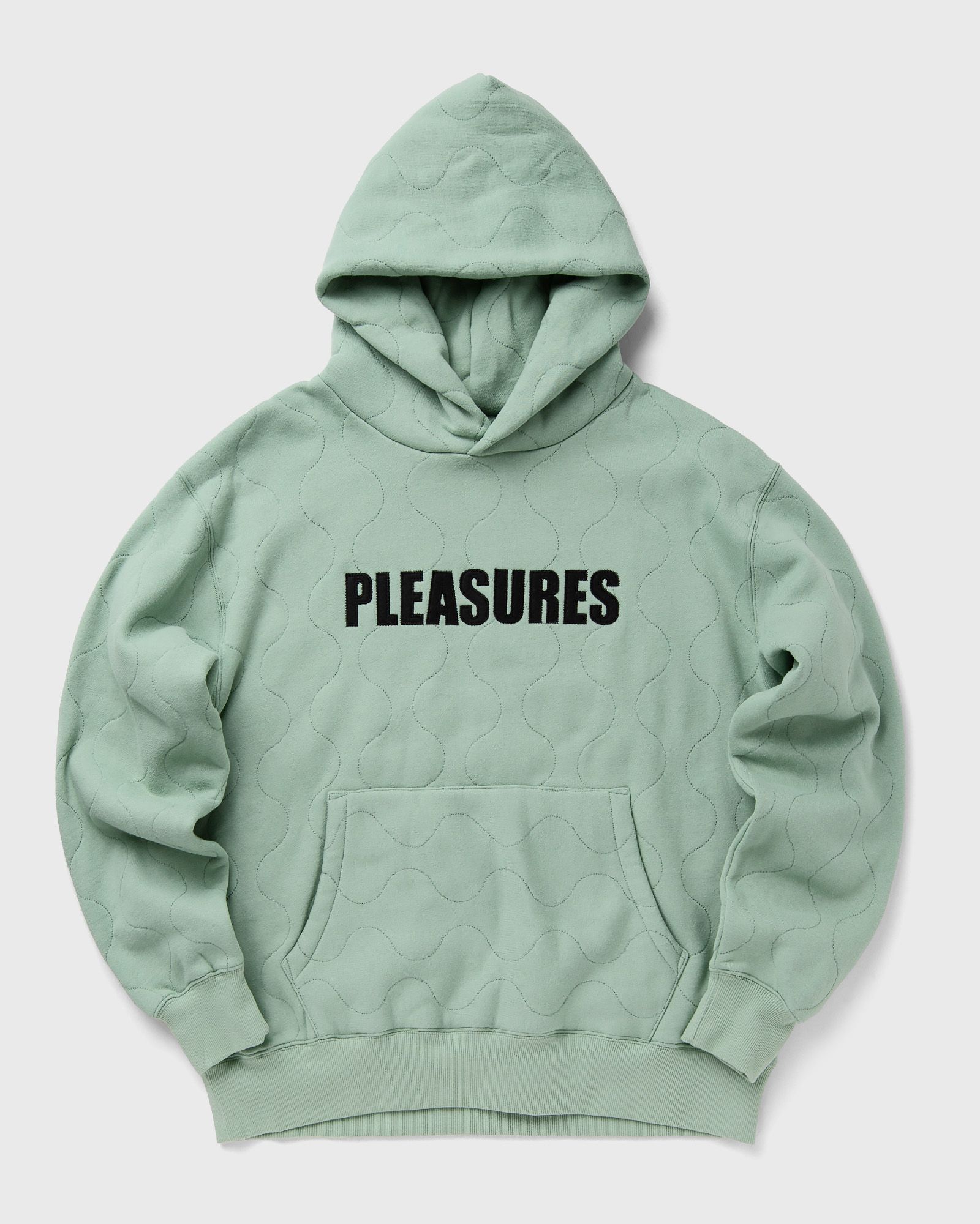 Pleasures WAVE QUILTED HOODIE men Hoodies green in Größe:L von Pleasures