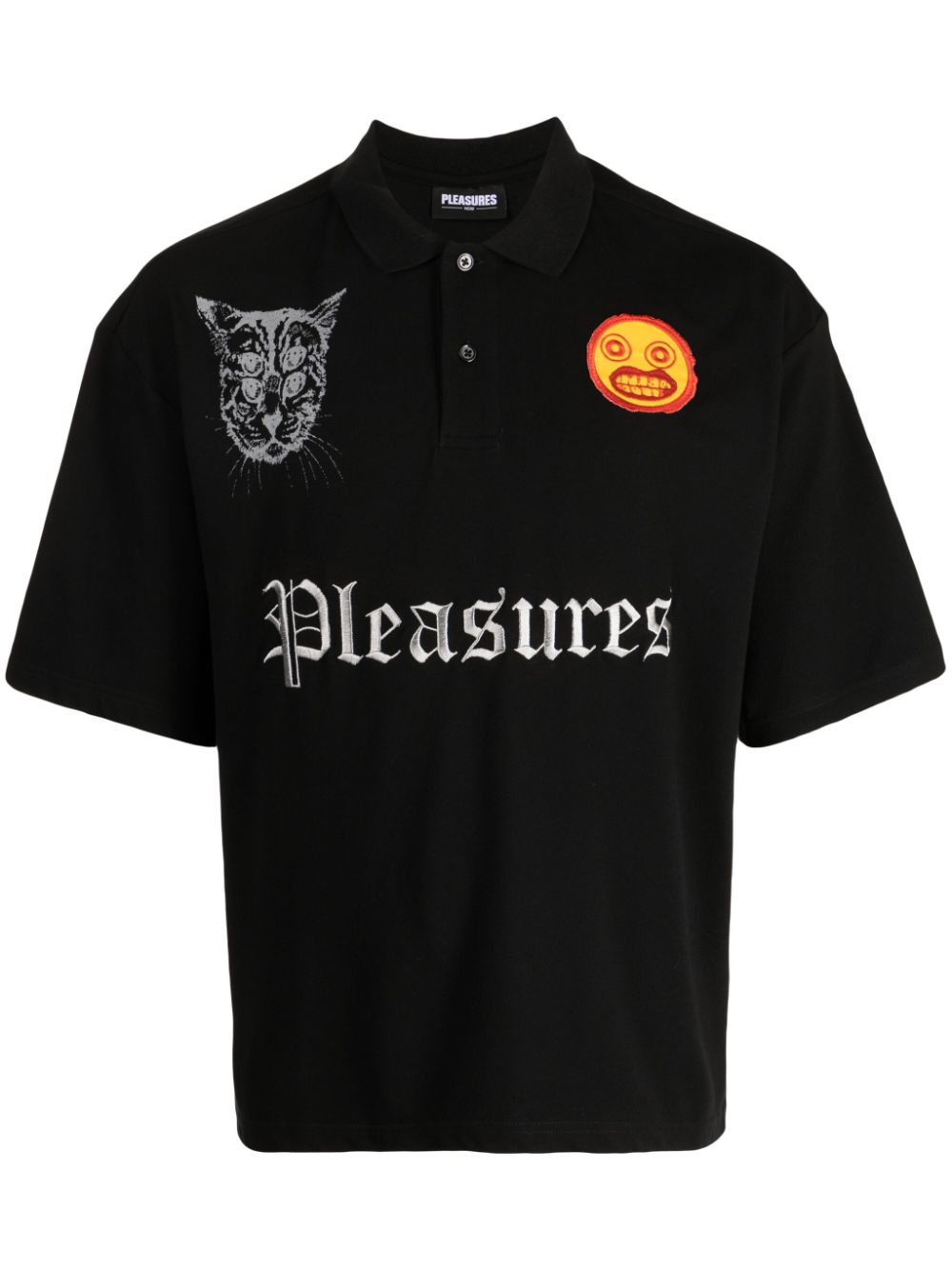 Pleasures Wyatt Poloshirt mit Logo-Stickerei - Schwarz von Pleasures