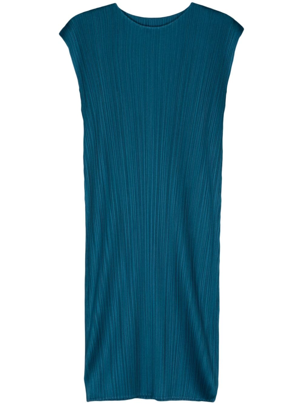 Pleats Please Issey Miyake Monthly Colours: August Midikleid - Blau von Pleats Please Issey Miyake