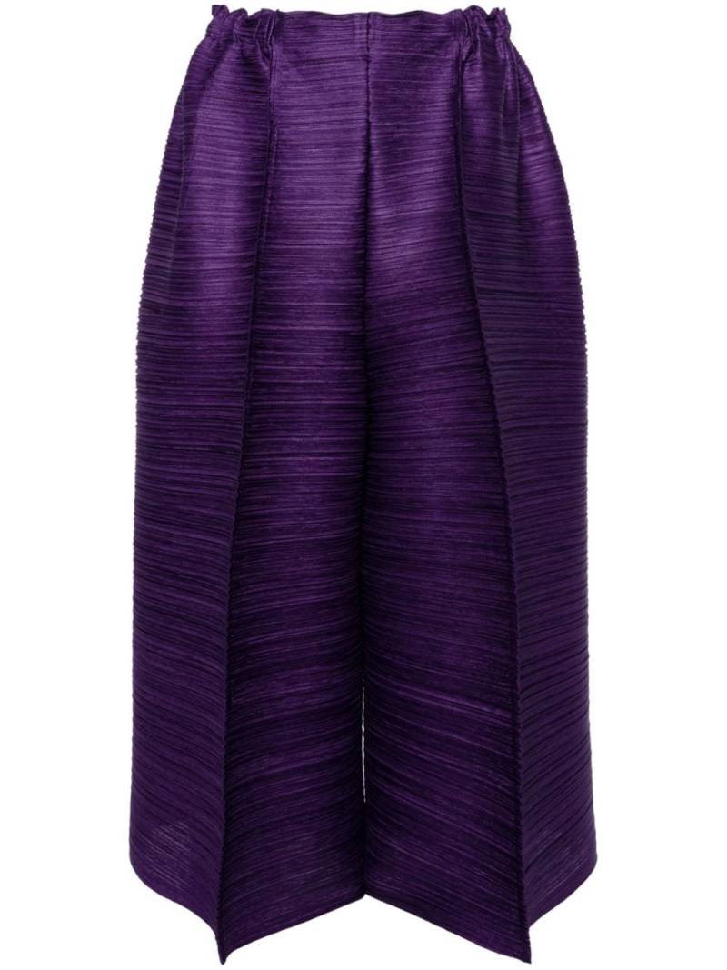 Pleats Please Issey Miyake Thicker Bounce Cropped-Hose - Violett von Pleats Please Issey Miyake