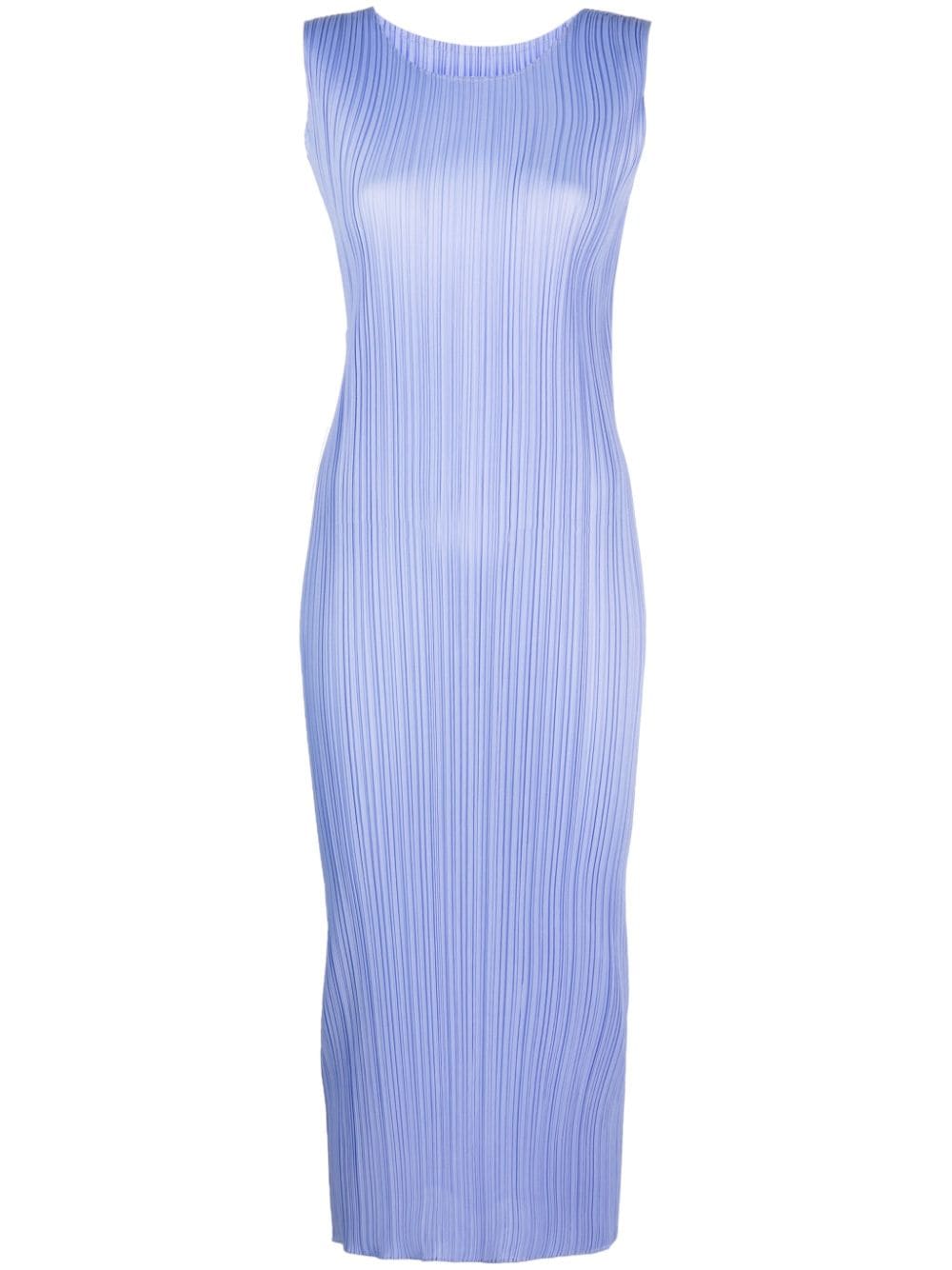 Pleats Please Issey Miyake Maxikleid mit Falten - Violett von Pleats Please Issey Miyake