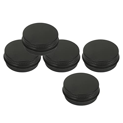 Leere Aluminiumdosen, Kosmetik-Schraubdeckel, Behälter, Lippenbalsam, 15 ml, Schwarz, 5 Stück Leere Aluminiumdosen, Kosmetik-Schraubdeckel, Behälter, Lippenbalsam, 15 ml, Schwarz, 5 Stück von Pleayietoopiatiey