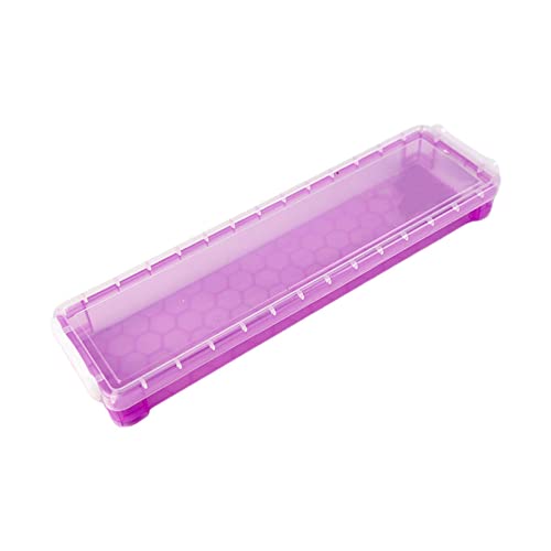 Pleayietoopiatiey Kunststoff Stiftebox Buntstiftebox Pinselmalstifte Aufbewahrungsbox Federmäppchen, Transparent, 21,5 x 10 x 4 cm, 21.5 x 10 x 4 cm von Pleayietoopiatiey