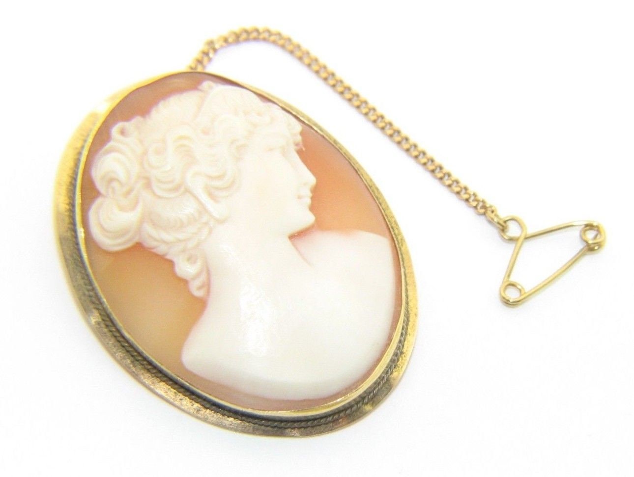 Damen 18 Karat Gelbgold Vintage Kamee Brosche 5, 8 Gramm Ref 42558 Damen 18 Karat Gelbgold Vintage Kamee Brosche 5, 8 Gramm Ref 42558 von PledgeJewellers