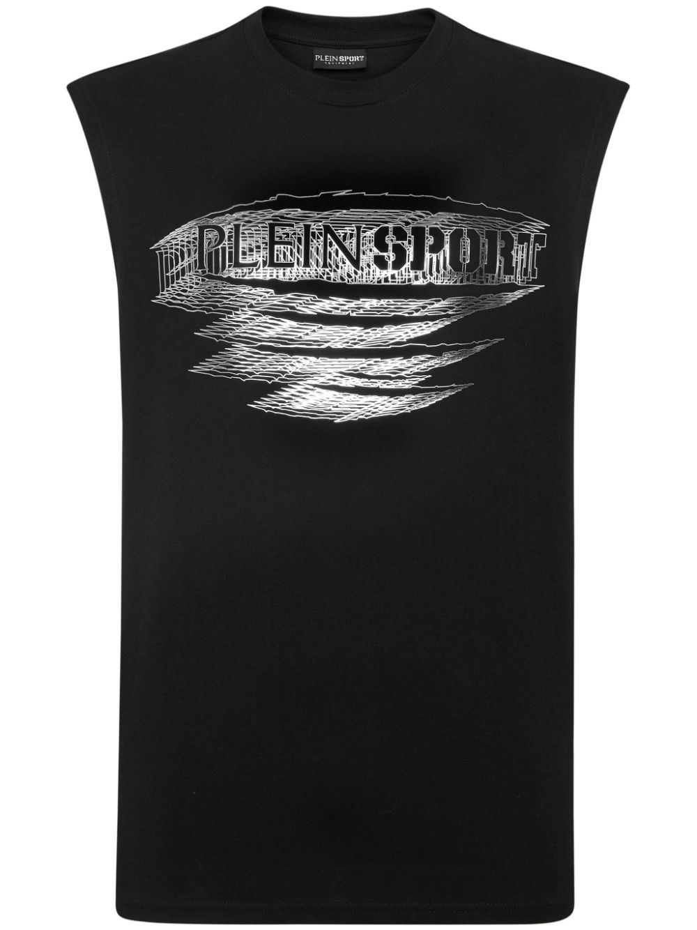 Plein Sport Ärmelloses T-Shirt mit Logo-Print - Schwarz von Plein Sport