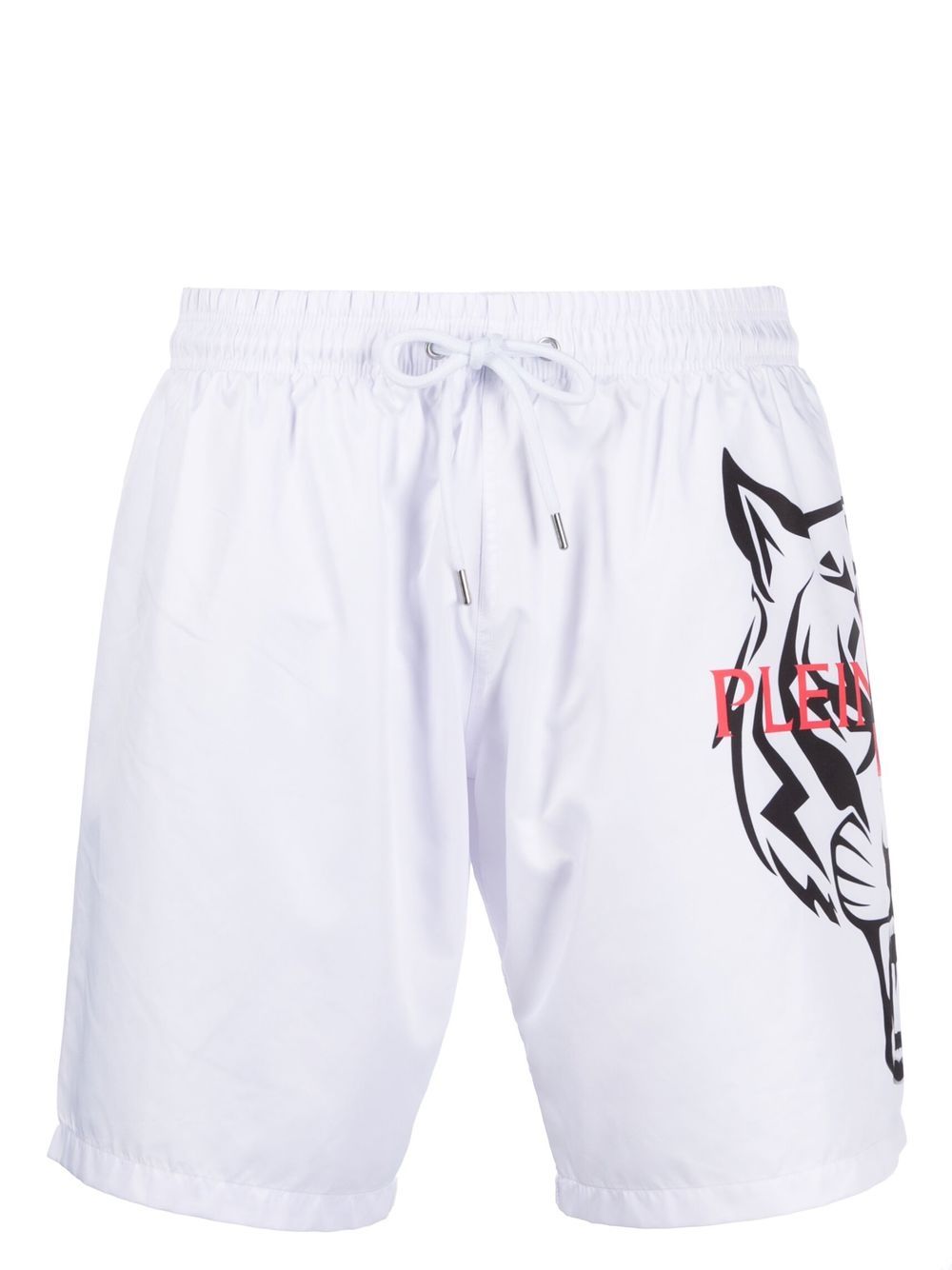 Plein Sport Badeshorts mit Tiger-Print - Weiß von Plein Sport