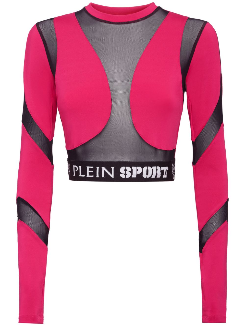 Plein Sport Cropped-Oberteil mit Logo-Bund - Rosa von Plein Sport