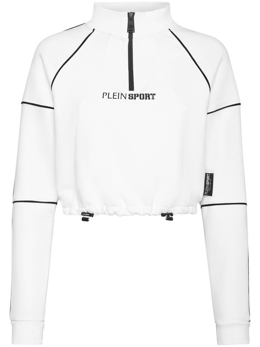 Plein Sport Cropped-Sweatshirt mit Logo-Print - Weiß von Plein Sport
