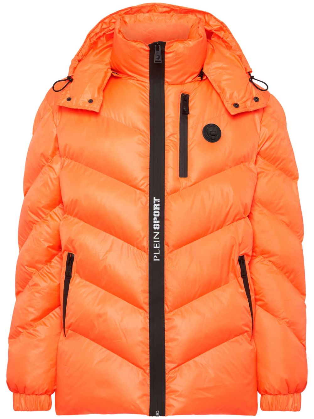 Plein Sport Gefütterte Jacke mit Logo-Patch - Orange von Plein Sport