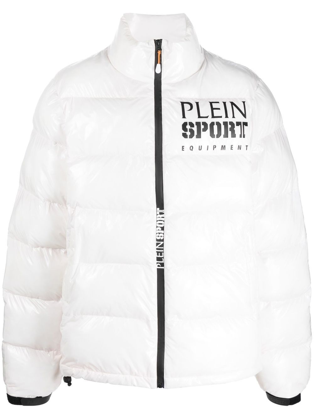 Plein Sport Gefütterte Jacke mit Logo - Weiß von Plein Sport