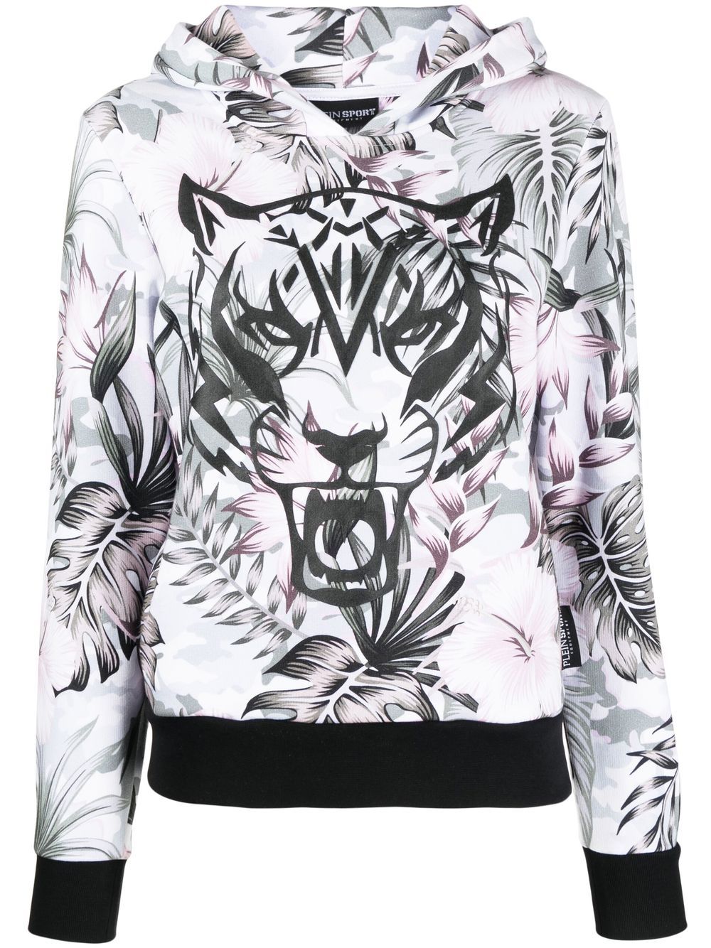 Plein Sport Hoodie mit Tiger-Print - Grau von Plein Sport