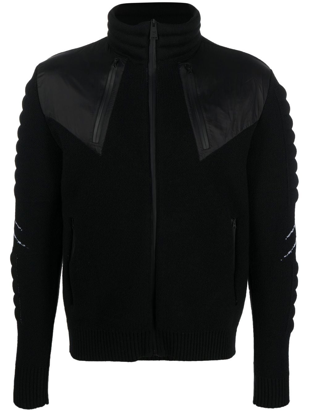 Plein Sport Jacke mit Intarsien-Logo - Schwarz von Plein Sport