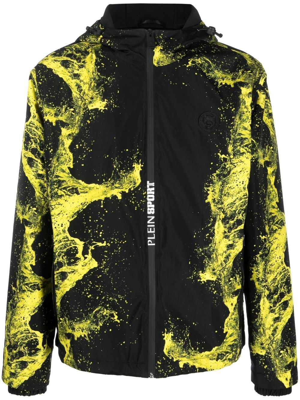 Plein Sport Kapuzenjacke mit grafischem Print - Schwarz von Plein Sport