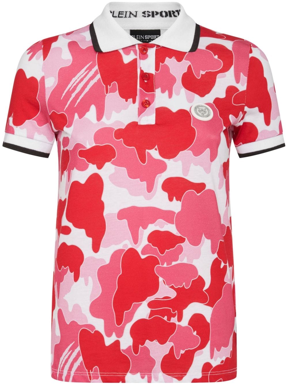 Plein Sport Poloshirt mit Camouflage-Print - Rosa von Plein Sport