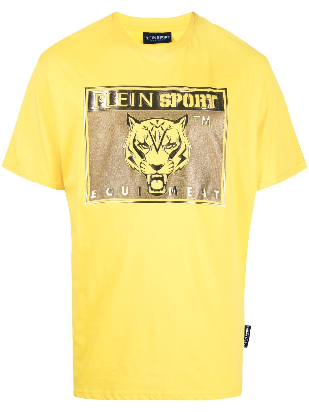 Plein Sport T-Shirt mit Tigerkopf-Print - Gelb von Plein Sport