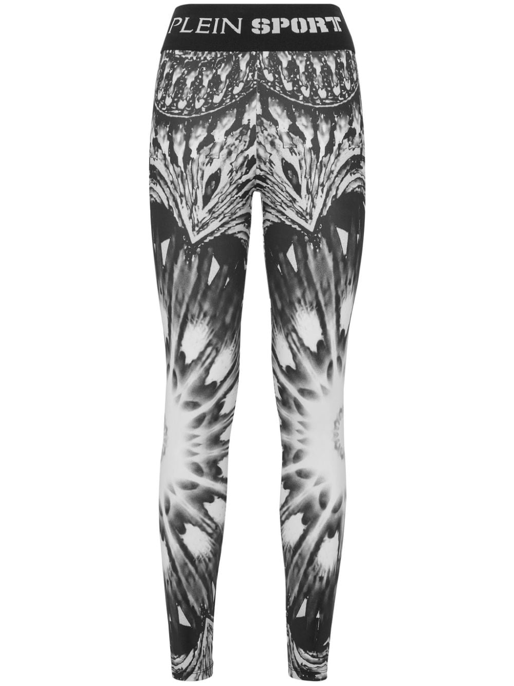 Plein Sport Leggings mit abstraktem Print - Schwarz von Plein Sport