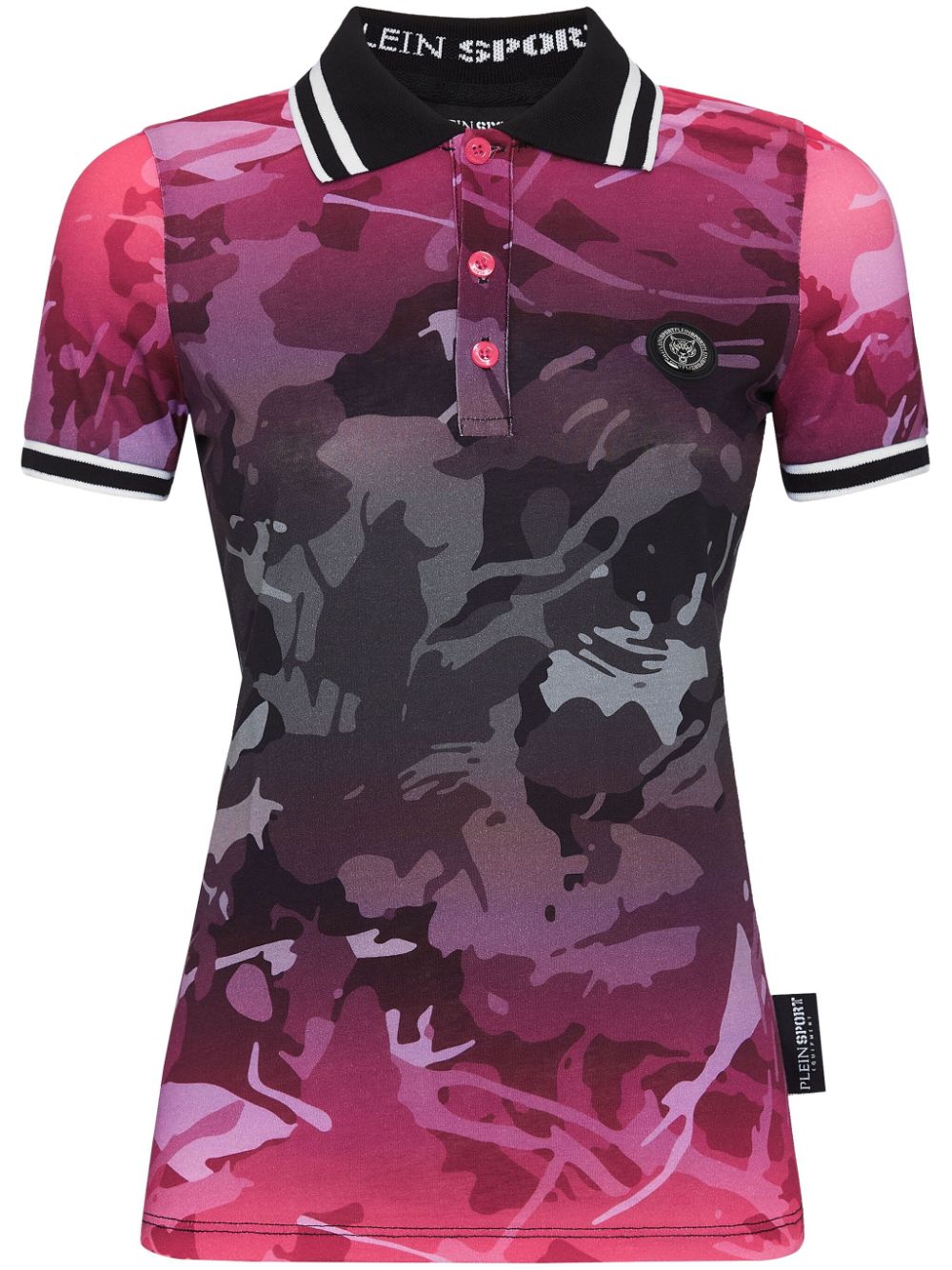 Plein Sport Poloshirt mit Camouflage-Print - Rosa von Plein Sport