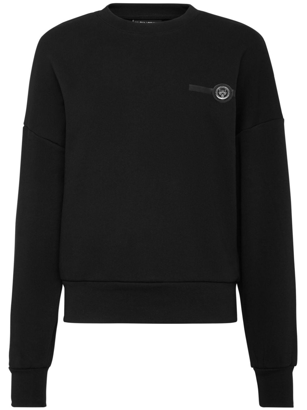 Plein Sport Cropped-Sweatshirt mit rundem Ausschnitt - Schwarz von Plein Sport