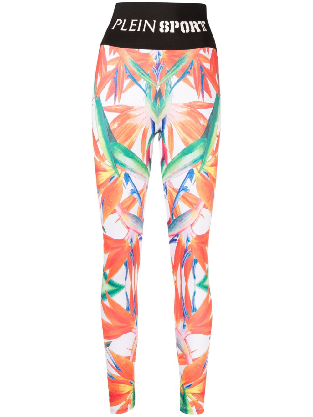 Plein Sport Leggings mit Blumen-Print - Schwarz von Plein Sport