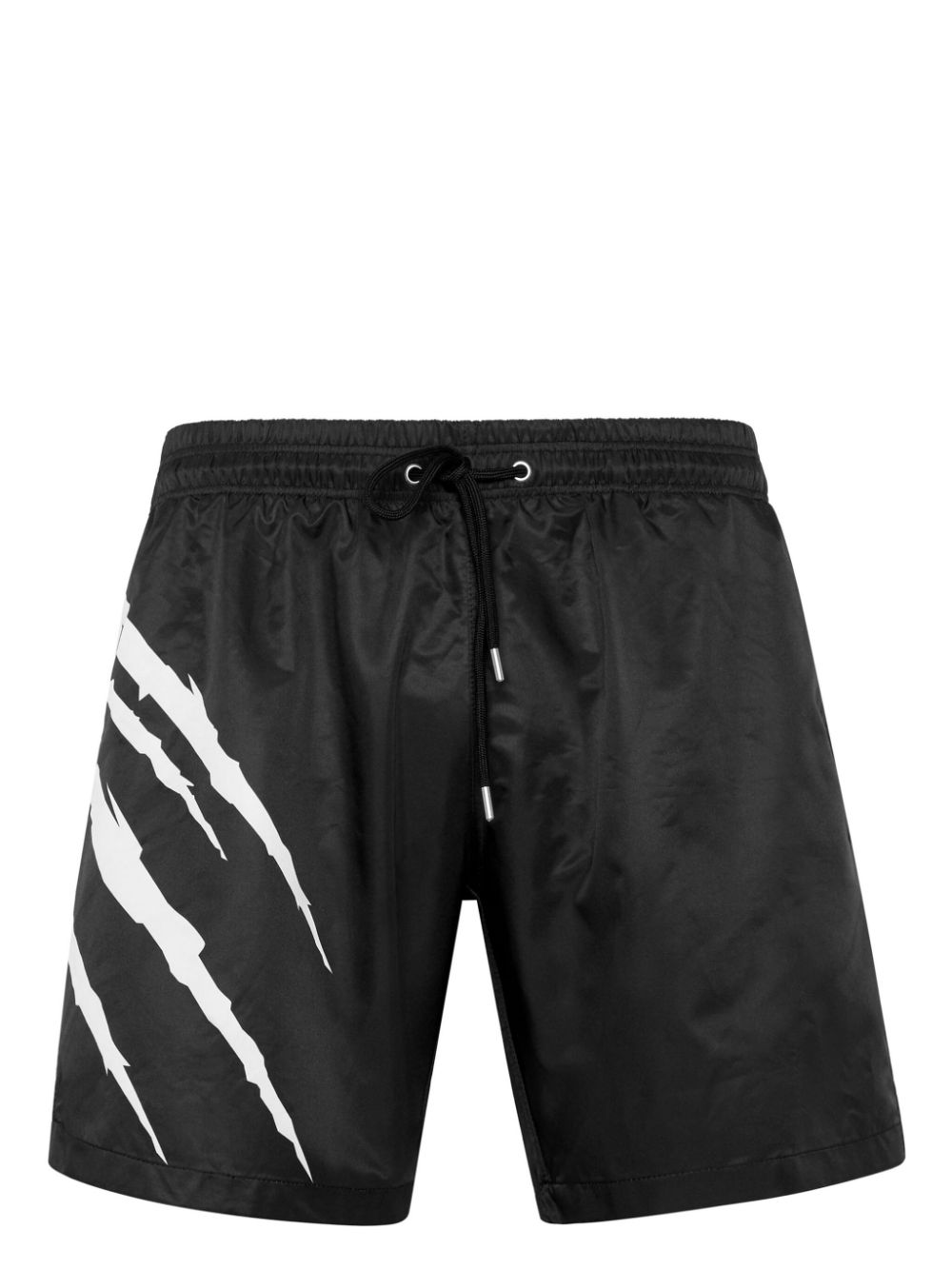 Plein Sport Badeshorts mit grafischem Print - Schwarz von Plein Sport