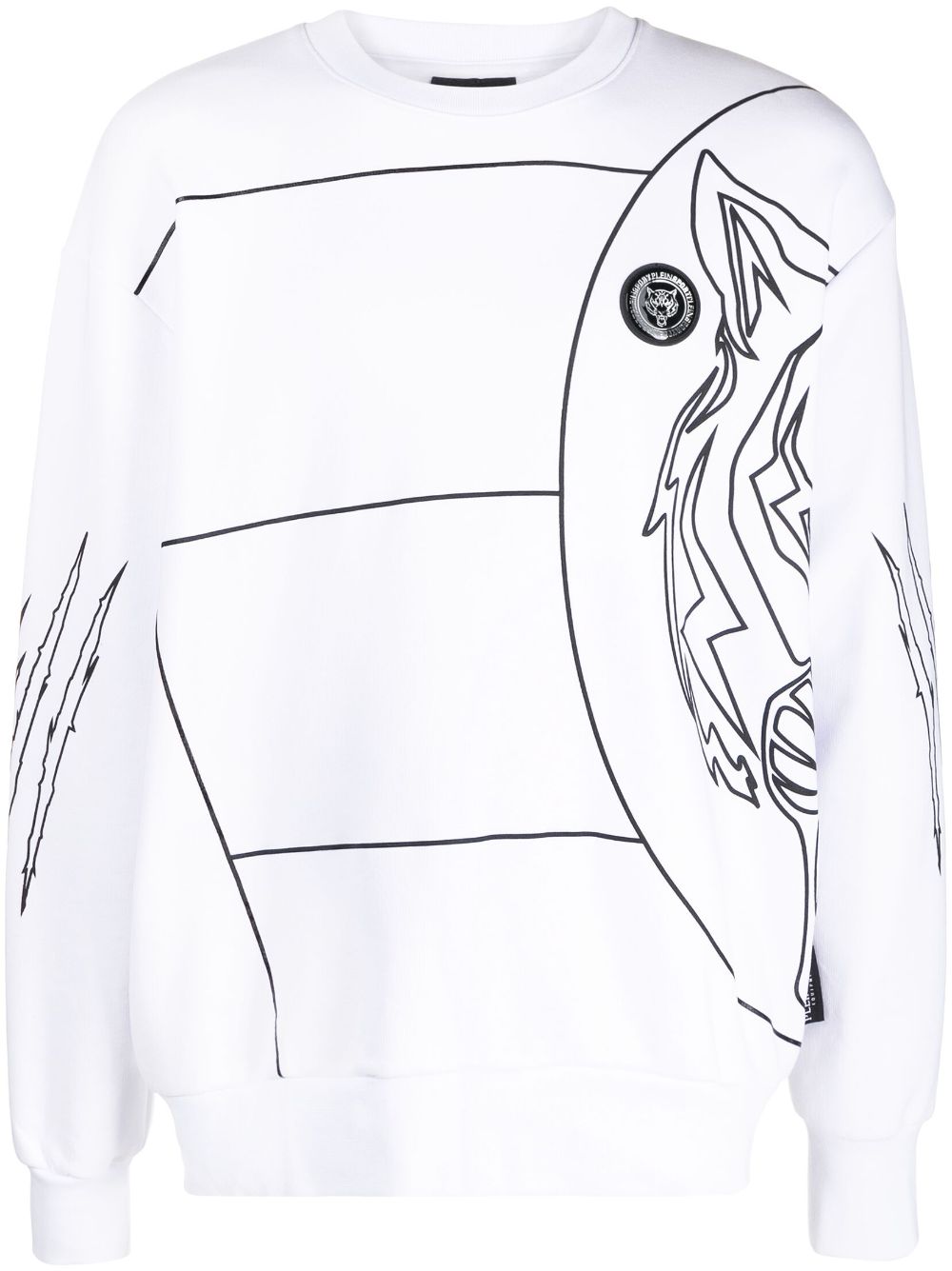 Plein Sport Sweatshirt mit Tiger-Print - Weiß von Plein Sport