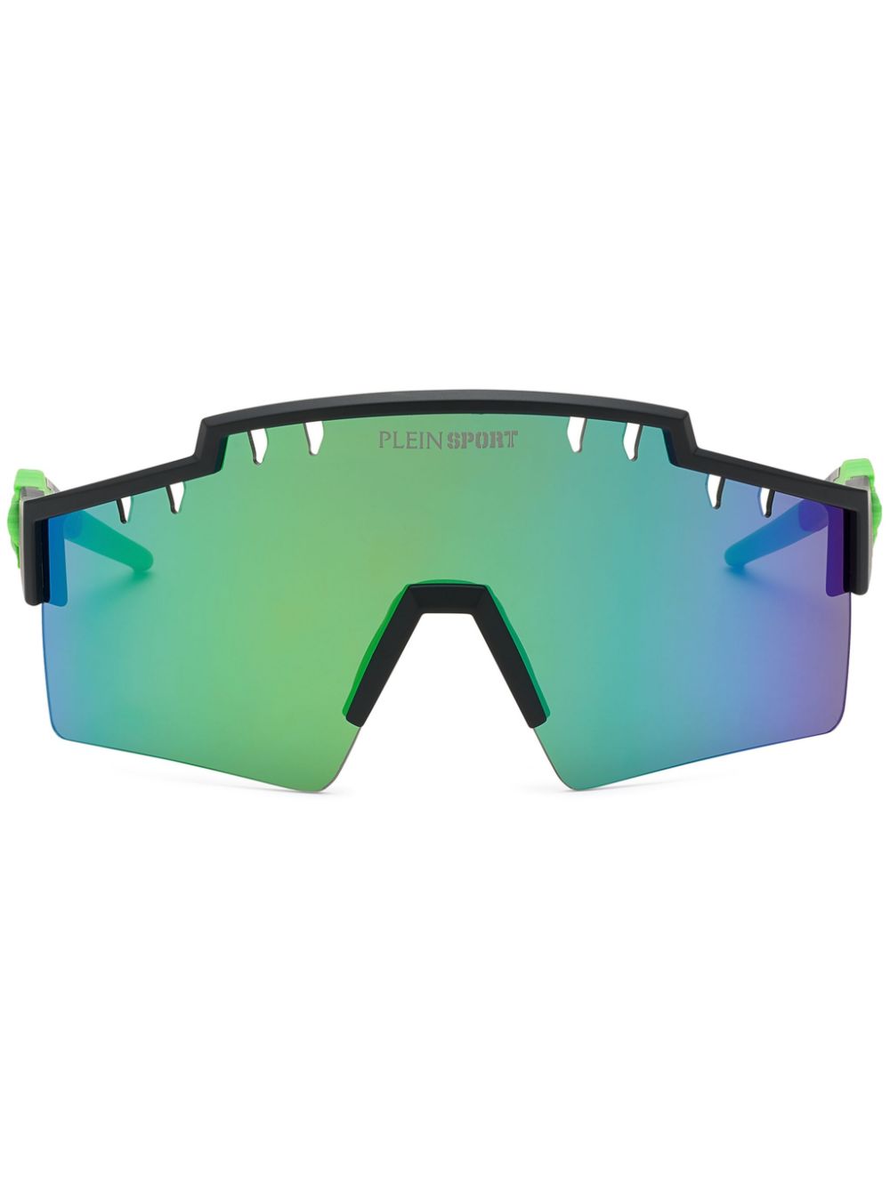 Plein Sport Verspiegelte Sonnenbrille mit Shield-Gestell - Blau von Plein Sport