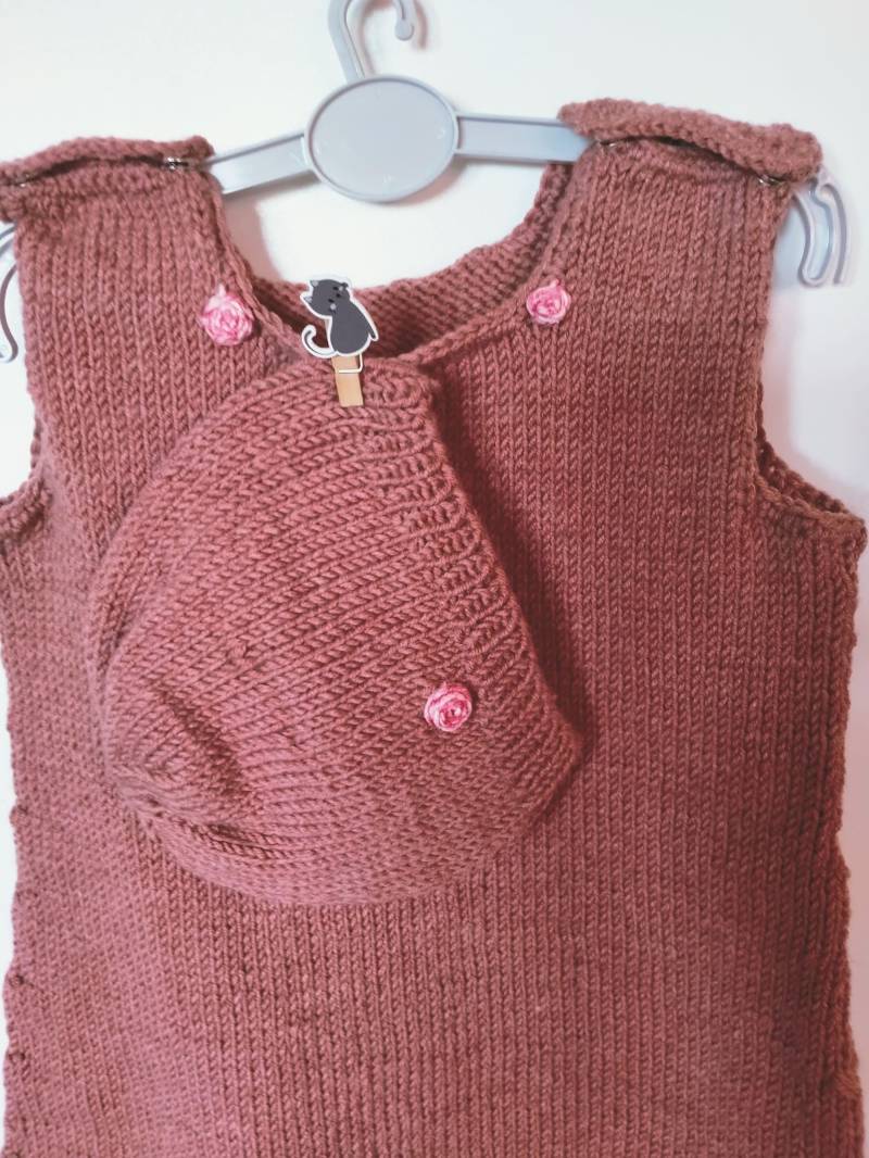 Babyschlafsack Mit Mütze Gestrickt 0-4 Monate von PlentyColor