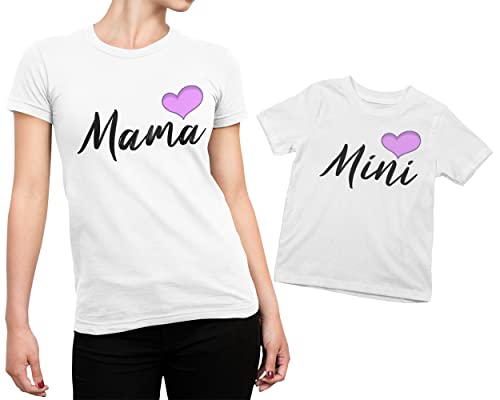Mama Tochter Outfit - Mama Mini Partnerlook Set - Damenshirt Und Kindershirt - Süßes Mutter Tochter Geschenk von PlimPlom