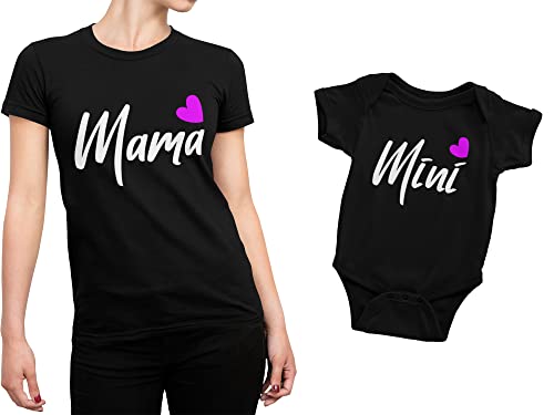 Süßes Mutter Baby 2er Set - Mama Tochter Partner Outfit - Mutter Baby Partnerlook - Mama Tochter Geschenk von PlimPlom