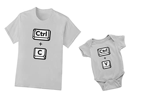 Vater Baby Partnerlook Set T-Shirt Und Babybody Strampler Für Den Sohn Papa Und Baby Partnerlook Set Copy Und Paste von PlimPlom