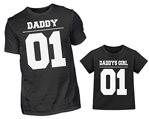 Papa Tochter Partnerlook Set Daddy Und Daddys Girl 2er Set - Herrenshirt Und Kinder Shirt - Vater Tochter Partnerlook von PlimPlom