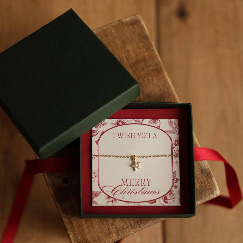 Armband Stern Aus Vergoldetem 925 Silber, Anhänger Mit Zirkonia, Für Mädchen, Weihnachtsgeschenk Kinderarmband von Plotterflora