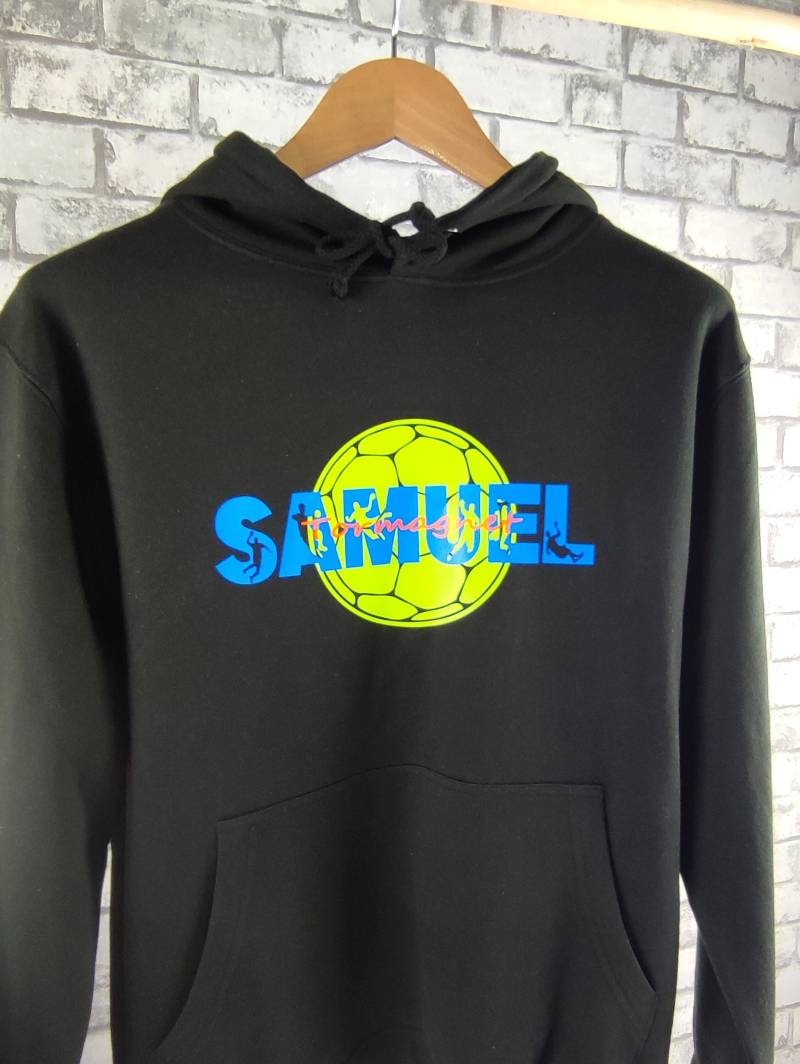 Handball Hoodie Sweatshirt Kapuzenpullover Kinder Gr. 110 - 158 U. Teenager S Xl Personalisiert Mit Namen in Premium Qualität von Plotterlaune