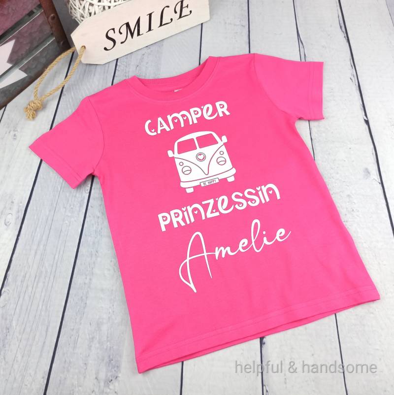 T-Shirt Camper Prinzessin Personalisiert Mit Namen Camping Kinder Gr. 80 - 146/152 Geschenkidee Ostern Geburtstag von Plotterlaune