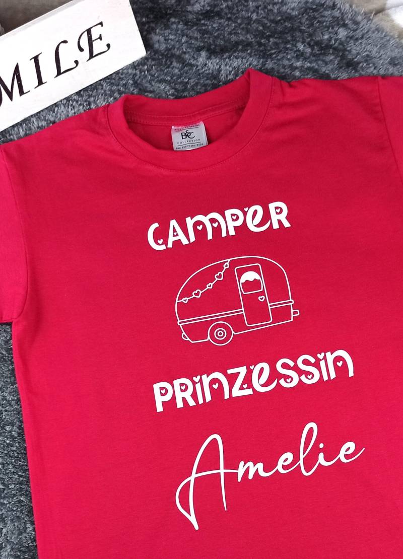 T-Shirt Camper Prinzessin Personalisiert Mit Namen Camping Kinder Gr. 98/104 - 152/164 Geschenkidee Ostern Geburtstag von Plotterlaune