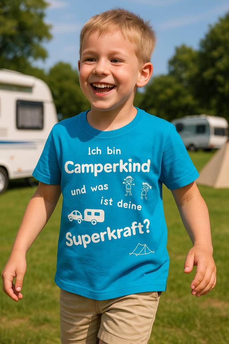 T-Shirt Camperkind Mit Namen Personalisierbar Für Jungen Und Mädchen Versch. Farben Camping Kinder Gr. 98/104 - 152/164 Geschenkidee von Plotterlaune