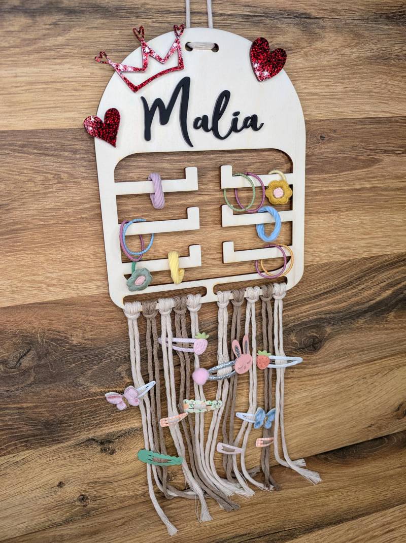 Haarspangenhalter, Haargummihalter, Personalisierbar, Geschenkidee, Mädchen, Haarspangen, Haarspangenaufbewahrung von Plotterstilzchen