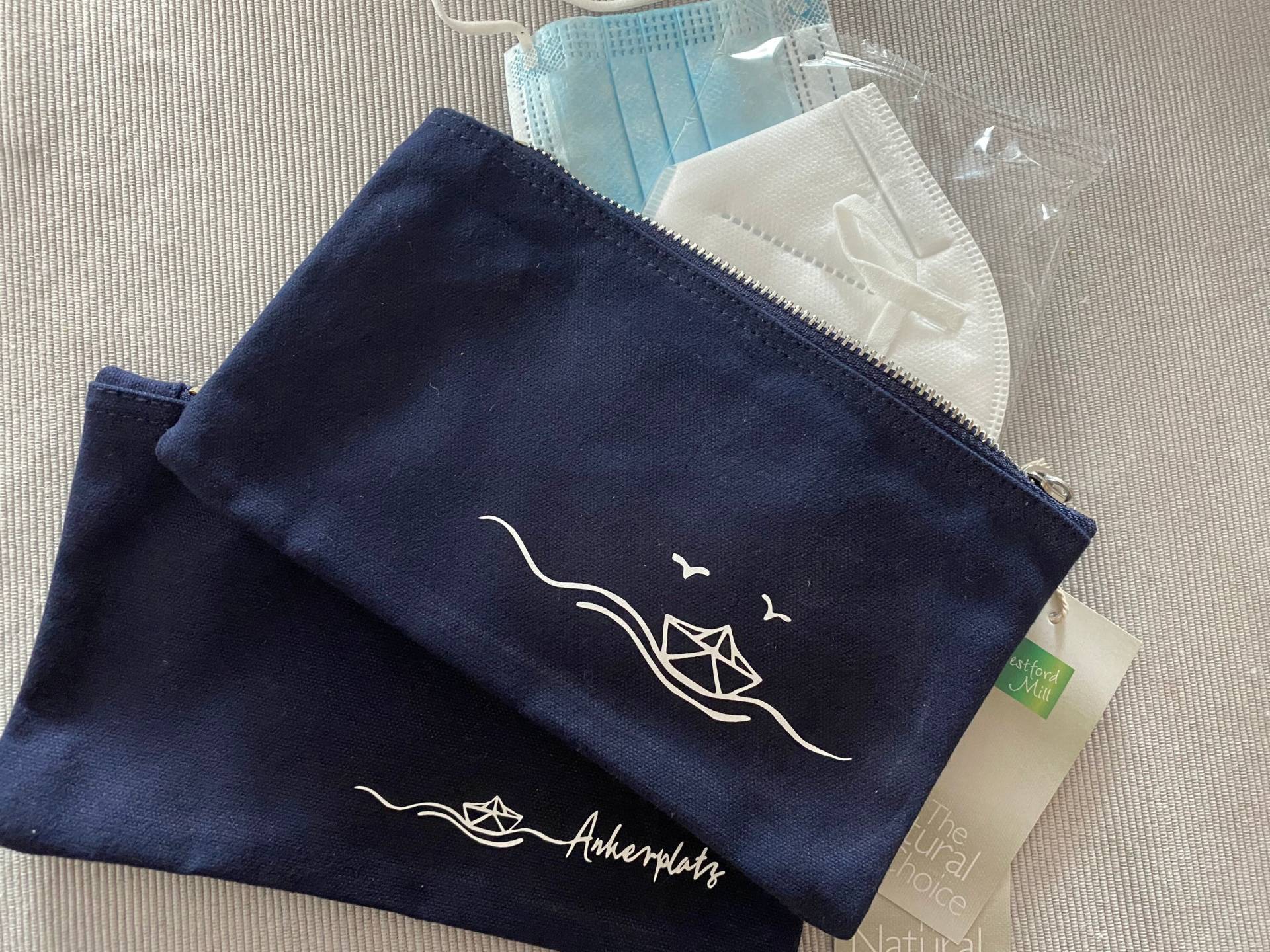 Maritimes Täschchen/Tasche/Kleinkram Ankerplatz Papierschiffchen von PlotterundBastelEck