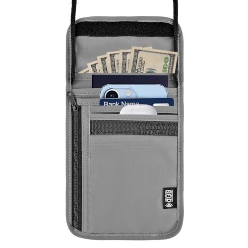 Brustbeutel Brusttasche mit Rfid Schutz, Unisex Wasserdicht Reisegeldbeutel, Anti-Diebstahl Brusttasche, Verstellbarem Reise Sicherheitstasche für Passport Kreditkarten Geld Herren Damen, Grau Brustbeutel Brusttasche mit Rfid Schutz, Unisex Wasserdicht Reisegeldbeutel, Anti-Diebstahl Brusttasche, Verstellbarem Reise Sicherheitstasche für Passport Kreditkarten Geld Herren Damen, Grau von PlsMupn