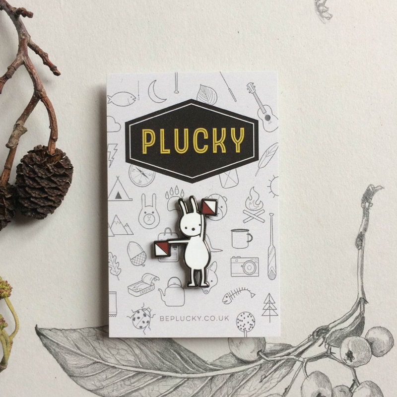Semaphore Pin Badge Semaphore Pin Badge von PluckyShop